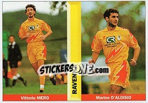 Figurina Vittorio Mero / Marino D'Aloisio - Pianeta Calcio 1996-1997 - Ds