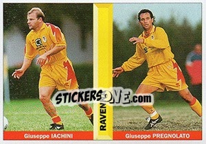 Sticker Giuseppe Iachini / Giuseppe Pregnolato - Pianeta Calcio 1996-1997 n. 485 - Ds