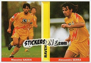 Figurina Massimo Gadda / Alessandro Serra - Pianeta Calcio 1996-1997 - Ds