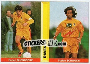 Sticker Enrico Buonocore / Stefan Schwoch - Pianeta Calcio 1996-1997 - Ds