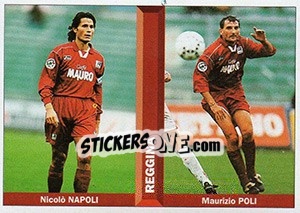 Cromo Nicolò Napoli / Maurizio Poli - Pianeta Calcio 1996-1997 - Ds