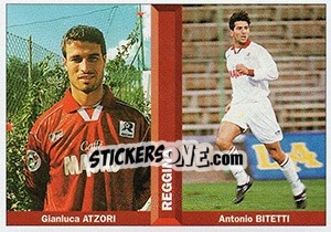 Sticker Gianluca Atzori / Antonio Bitetti - Pianeta Calcio 1996-1997 n. 492 - Ds
