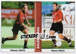 Sticker Vittorio Tosto / Mauro Facci - Pianeta Calcio 1996-1997 n. 498 - Ds