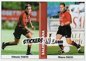 Cromo Vittorio Tosto / Mauro Facci - Pianeta Calcio 1996-1997 - Ds