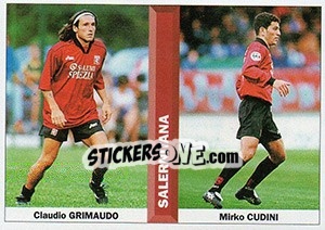Sticker Claudio Grimaudo / Mirko Cudin - Pianeta Calcio 1996-1997 - Ds