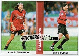 Sticker Claudio Grimaudo / Mirko Cudin - Pianeta Calcio 1996-1997 n. 499 - Ds
