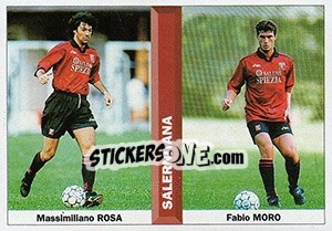 Cromo Massimiliano Rossa / Fabio Moro - Pianeta Calcio 1996-1997 - Ds