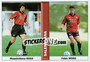 Sticker Massimiliano Rossa / Fabio Moro - Pianeta Calcio 1996-1997 n. 500 - Ds