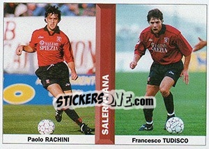 Cromo Paolo Rachini / Francesco Tudisco - Pianeta Calcio 1996-1997 - Ds