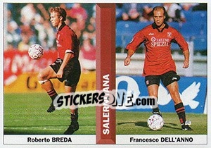 Sticker Roberto Breda / Francesco Dell'Anno - Pianeta Calcio 1996-1997 n. 502 - Ds