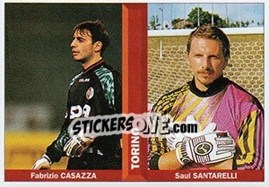 Sticker Fabrizio Casazza / Saul Santarelli - Pianeta Calcio 1996-1997 - Ds