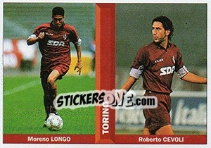 Cromo Moreno Longo / Roberto Cevoli - Pianeta Calcio 1996-1997 - Ds