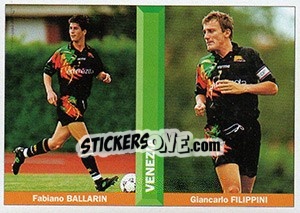 Cromo Fabiano Ballarin / Giancarlo Filippini - Pianeta Calcio 1996-1997 - Ds