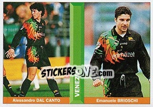 Sticker Alessandro Dall Canto / Emanuele Brioschi - Pianeta Calcio 1996-1997 - Ds