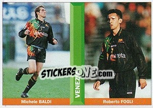 Sticker Michele Baldi / Roberto Fogli - Pianeta Calcio 1996-1997 - Ds