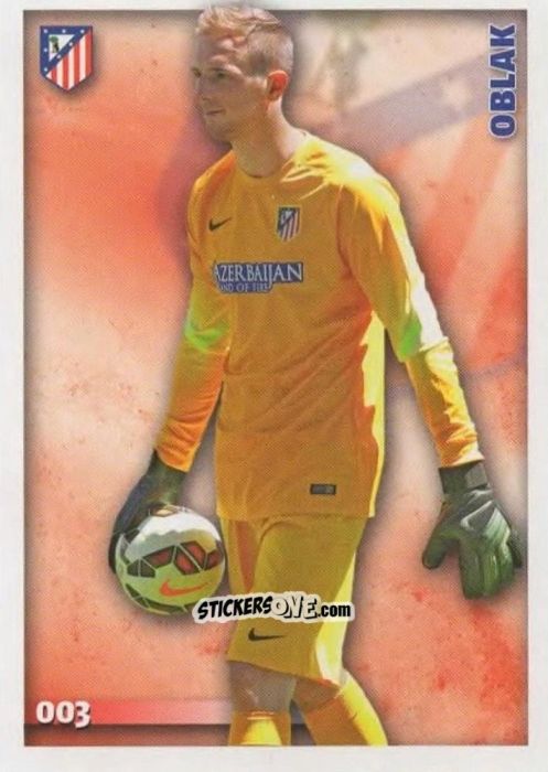 Figurina Oblak - Las Fichas Quiz De La Liga 2014-2015 n. 3 - Mundicromo