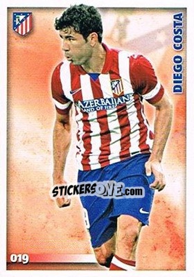 Sticker Diego Costa - Las Fichas Quiz De La Liga 2014-2015 n. 19a - Mundicromo