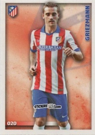 Cromo Griezmann - Las Fichas Quiz De La Liga 2014-2015 n. 20 - Mundicromo