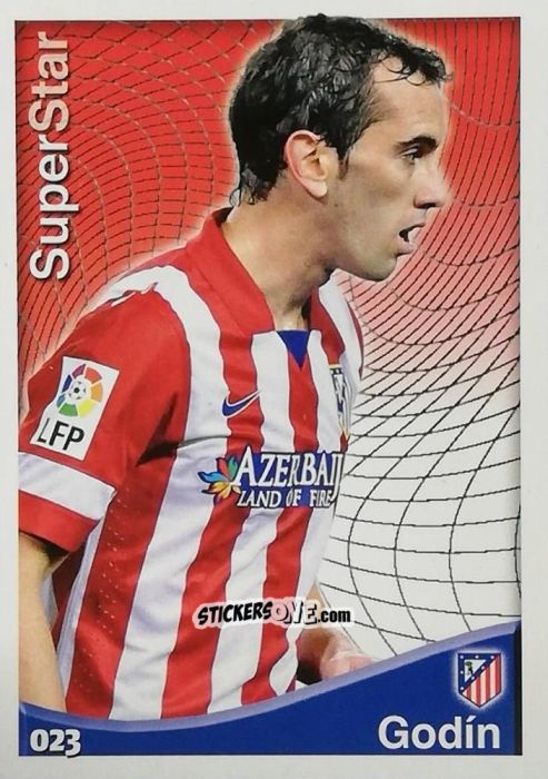 Figurina Godín - Las Fichas Quiz De La Liga 2014-2015 n. 23 - Mundicromo