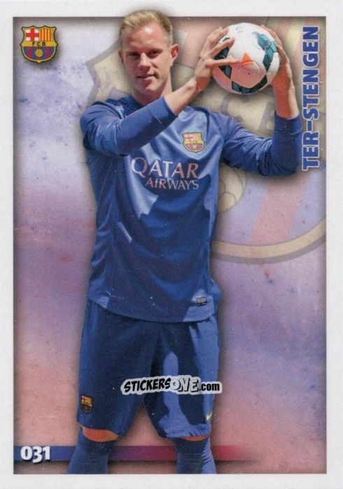 Figurina Ter Stegen - Las Fichas Quiz De La Liga 2014-2015 n. 31 - Mundicromo