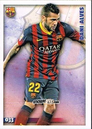Figurina Dani Alves - Las Fichas Quiz De La Liga 2014-2015 n. 33 - Mundicromo