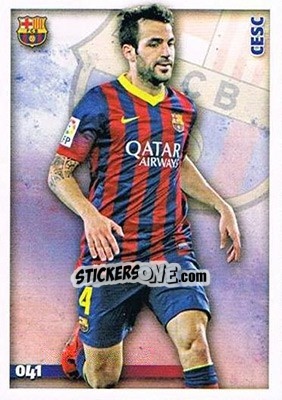 Sticker Cesc Fabregas - Las Fichas Quiz De La Liga 2014-2015 n. 41a - Mundicromo
