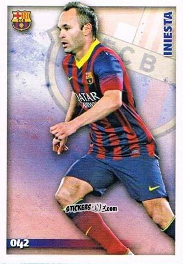 Figurina Iniesta - Las Fichas Quiz De La Liga 2014-2015 n. 42 - Mundicromo