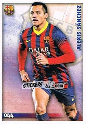 Sticker Alexis Sánchez - Las Fichas Quiz De La Liga 2014-2015 n. 44a - Mundicromo