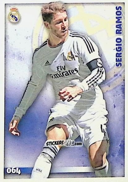 Sticker Sergio Ramos - Las Fichas Quiz De La Liga 2014-2015 n. 64 - Mundicromo