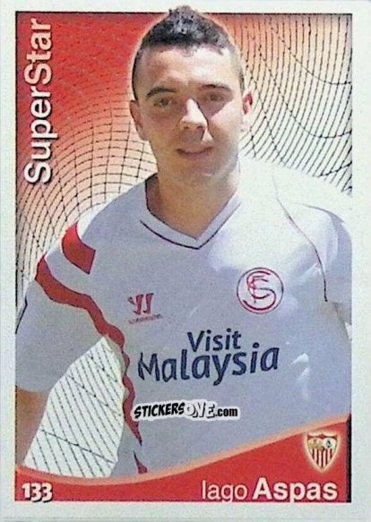 Cromo Iago Aspas - Las Fichas Quiz De La Liga 2014-2015 n. 133 - Mundicromo
