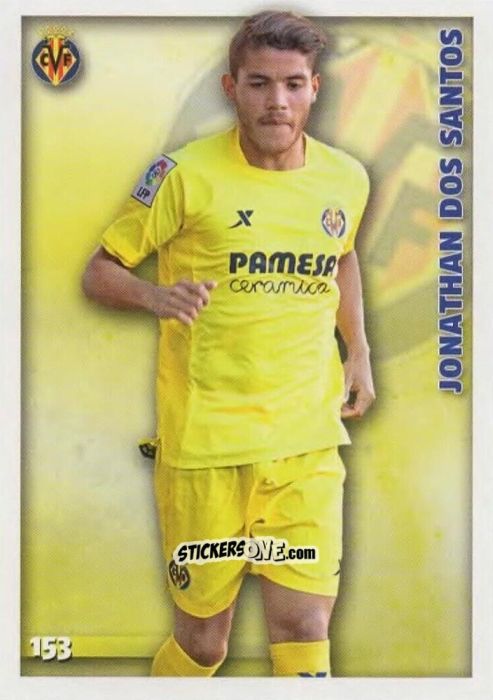 Sticker Jonathan Dos Santos - Las Fichas Quiz De La Liga 2014-2015 n. 153 - Mundicromo