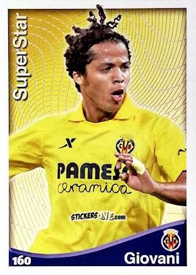 Sticker Giovani Dos Santos - Las Fichas Quiz De La Liga 2014-2015 n. 160 - Mundicromo
