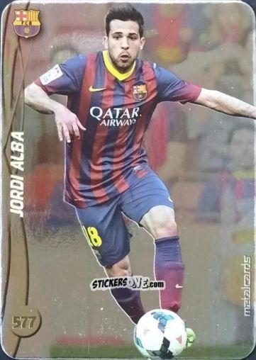 Sticker Jordi Alba - Las Fichas Quiz De La Liga 2014-2015 n. 577 - Mundicromo