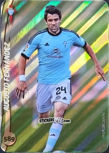 Sticker Augusto Fernández - Las Fichas Quiz De La Liga 2014-2015 n. 589 - Mundicromo