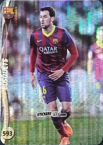 Figurina Busquets - Las Fichas Quiz De La Liga 2014-2015 n. 593 - Mundicromo