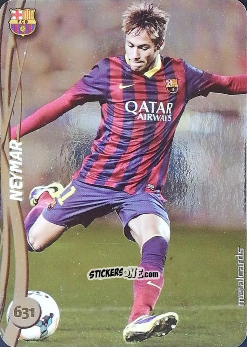 Sticker Neymar - Las Fichas Quiz De La Liga 2014-2015 n. 631 - Mundicromo