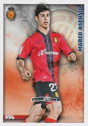 Sticker Marco Asensio - Las Fichas Quiz De La Liga 2014-2015 n. 994 - Mundicromo