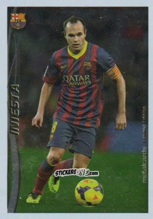 Cromo Iniesta - Las Fichas Quiz De La Liga 2014-2015 n. T8 - Mundicromo