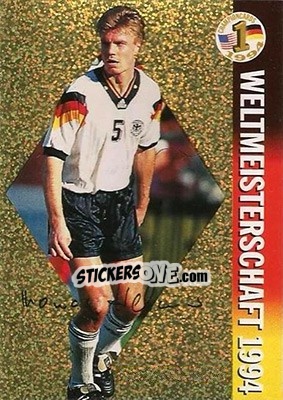 Sticker Thomas Helmer - Championcards / ran USA 1994 n. 5 - Panini