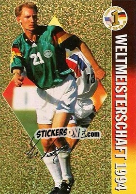 Sticker Dieter Eilts - Championcards / ran USA 1994 n. 13 - Panini