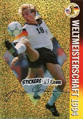 Sticker Jürgen Klinsmann - Championcards / ran USA 1994 n. 20 - Panini