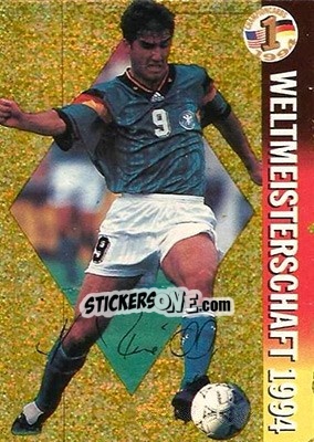 Sticker Karlheinz Riedle - Championcards / ran USA 1994 n. 24 - Panini