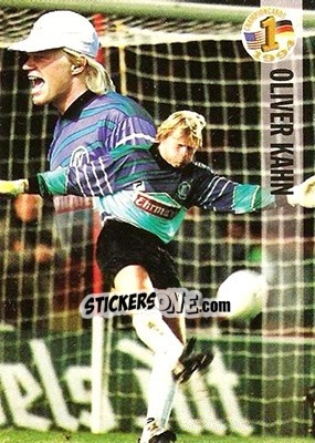 Sticker Oliver Kahn - Championcards / ran USA 1994 n. 27 - Panini