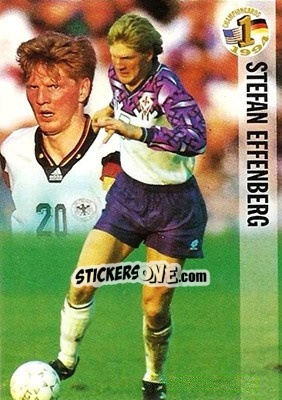 Sticker Stefan Effenberg - Championcards / ran USA 1994 n. 34 - Panini