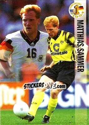 Sticker Matthias Sammer - Championcards / ran USA 1994 n. 36 - Panini