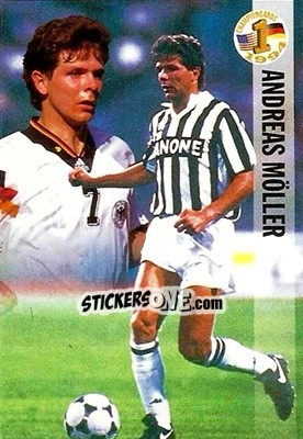 Sticker Andreas Möller - Championcards / ran USA 1994 n. 42 - Panini