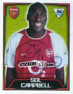 Figurina Sol Campbell - Premier League Inglese 2003-2004 - Merlin