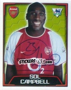 Sticker Sol Campbell - Premier League Inglese 2003-2004 n. 10 - Merlin