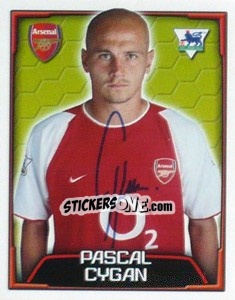 Sticker Pascal Cygan - Premier League Inglese 2003-2004 n. 12 - Merlin