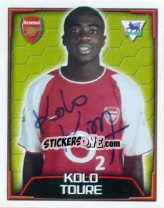 Sticker Kolo Toure - Premier League Inglese 2003-2004 n. 13 - Merlin